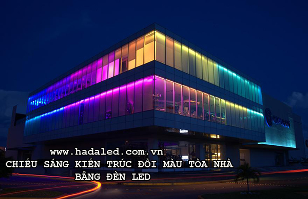 Chiếu sáng kiến trúc đổi màu tòa nhà bằng đèn ledChiếu sáng kiến trúc đổi màu tòa nhà bằng đèn led